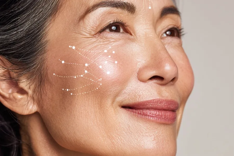 Daily anti-aging skincare schedule