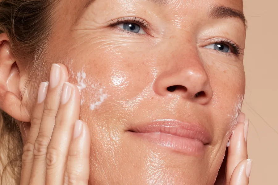 Youthful skin maintenance routine