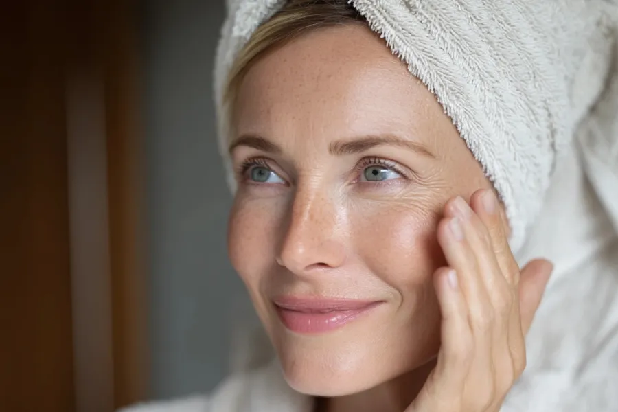 Daily anti-aging skincare schedule